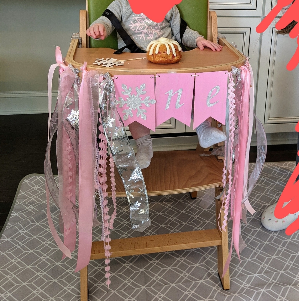 Winter One-derland High-Chair Banner